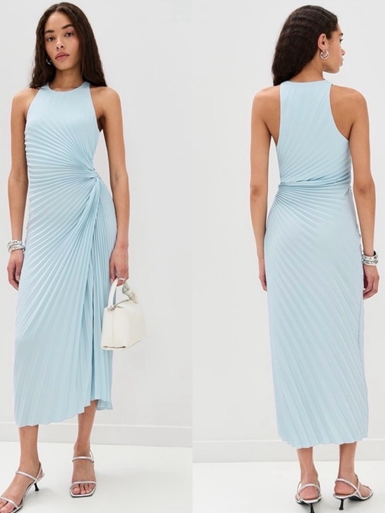 A.L.C. Dresses & Skirts - A.L.C. Cascade Pleated Dress Light Blue